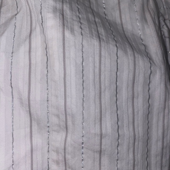 Lane Bryant White ruffled button down Blouse - Picture 4 of 5